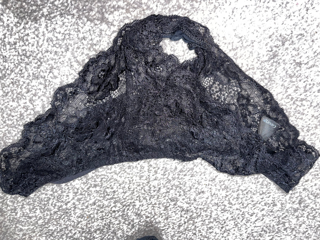 Black lace panties